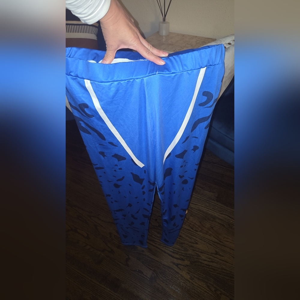 Womens- Blue Patterned Leggings